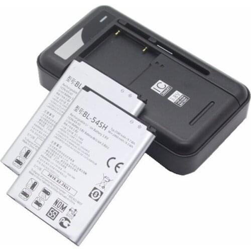 2x 2540mAh BL-54SH BL-54SG Battery + Charger For LG Optimus G3 Beat Mini G3s G3c B2MINI G3mini D724 D725 D728 D729 D722 D22