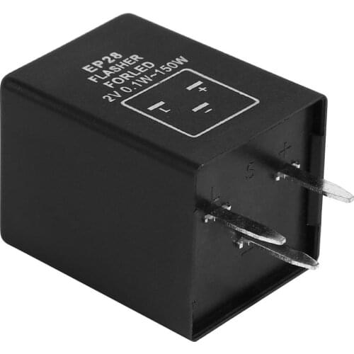 3 Pin EP28 FLL004 Electronic Durable Insertion Type Connectible 11-15V LED Lamp Flasher Relay Fix Turn Signal Hyper Flash Issue