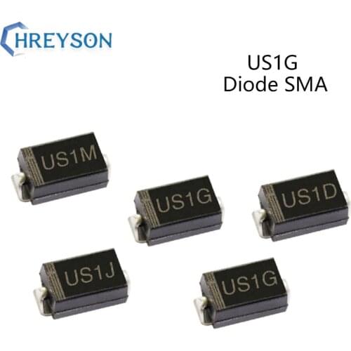 50Pcs SMD Ultra Fast Recovery Rectifier Diode US2G US1M US1J US1G US1D US2J 1A 50V 100V 200V 400V 600V 800V 1000V DO-214AC SMA