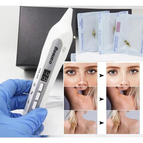 9 Level Laser Freckle Removal Pen Mole Tattoo Removal Machine Lcd Laser Plasma Pen Dark Spot Granulation Remover for Face Beauty