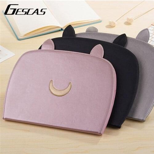 GESCAS Tablet PC Case For Pad 23456/pro 9.7/mini1234/air 12 9.7/10.2/10.5 Inches Moon Ear Computer Two Fold Smart Sleep Case