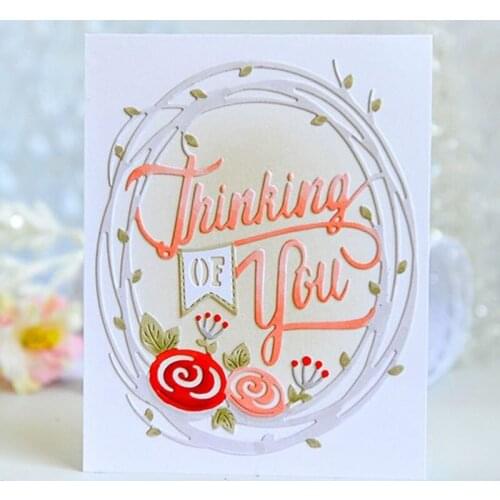 Flower wreath Metal Cutting Dies Stencils For Card Making Decorative Embossing Suit Paper Cards Stamp DIY