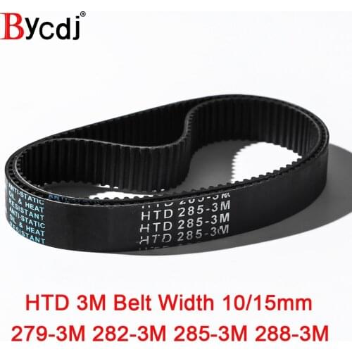 Arc HTD 3M Timing belt length=279 282 285 288 width 6-25mm Teeth93 94 95 96 HTD3M synchronous pulle279-3M 282-3M 285-3M 288-3M