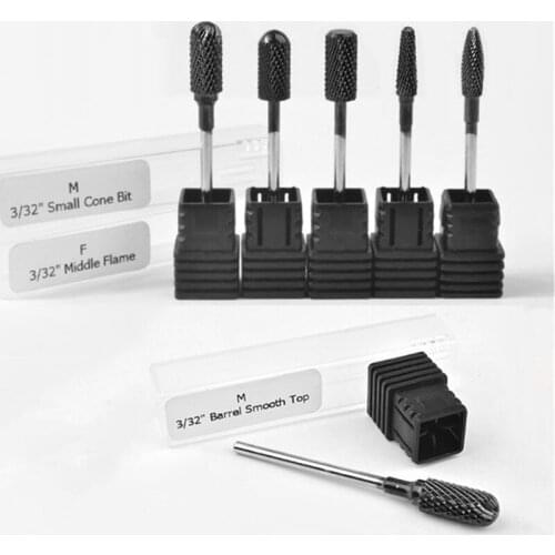 5pcs Carbide Nail Drill Bit Electric Manicure Milling Cutter Burr Apparatus Nail Files Bits Remove Skin Rotary Gel Pedicure Tool