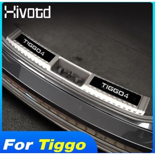 Hivotd Rear Bumper Sill Plate Cover Car Modification Exterior Accessories Protection Guard Parts For Chery Tiggo 4 2019 2020