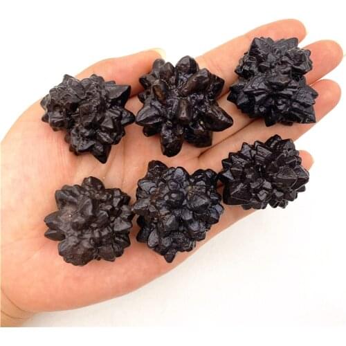 Beautiful 1PC Natural Material Carbonado Stone Cluster Type Crystal Mineral ore Rough Sample Ornament Quartz Collection Decor