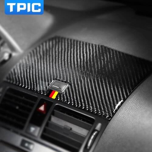 Interior Carbon Fiber Car Sticker Car Navigation Panel Decal Trim Cover For Mercedes W204 C Class 2007-2010 Auto Accessories