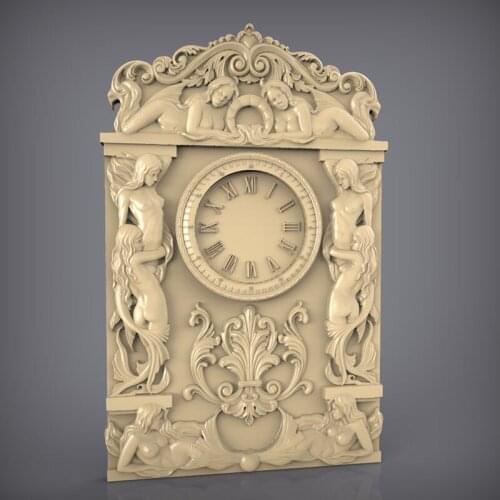 New Clock_14 3d STL Model for CNC Router 3D Printer Artcam Aspire Bas Relief Home Decoration Decor