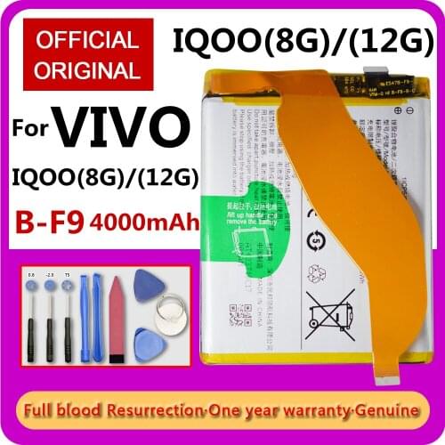 New 100% Original High Capacity B-F9 Battery for Vivo IQOO 6G / 8G / 12G 4000mAh Smartphone Replacement Batteries with Tool Gift