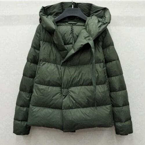 New Winter 90% Ultra Light White Duck Down Jacket Women Short Down Coat Parkas Hooded Parkas Warm Female Snow Outwear