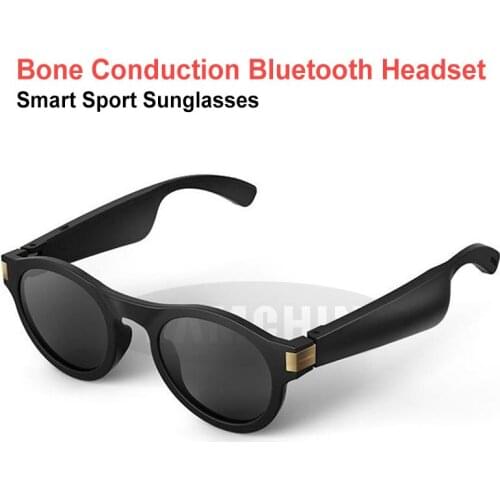 New Design Sunglasses Wireless Bone Conduction Headphones Sunglasses Sports Stereo Music Earphone Glasses for Riding