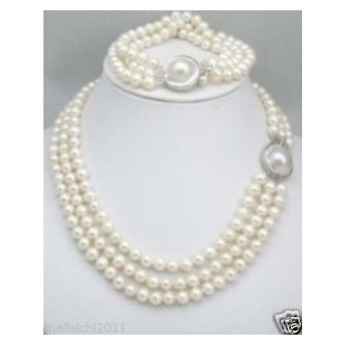 Wholesale 8-9mm white SOUTH SEA akoya pearl bracelet necklace
