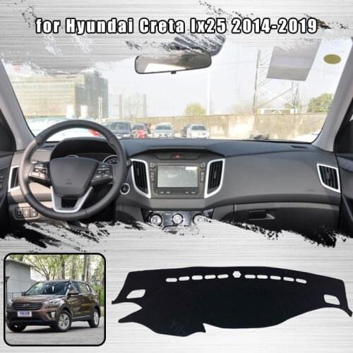 Car Dashboard Cover Dash Mat for Hyundai Creta Ix25 2014-2019 Auto Non-slip Sun Shade Pad Carpet