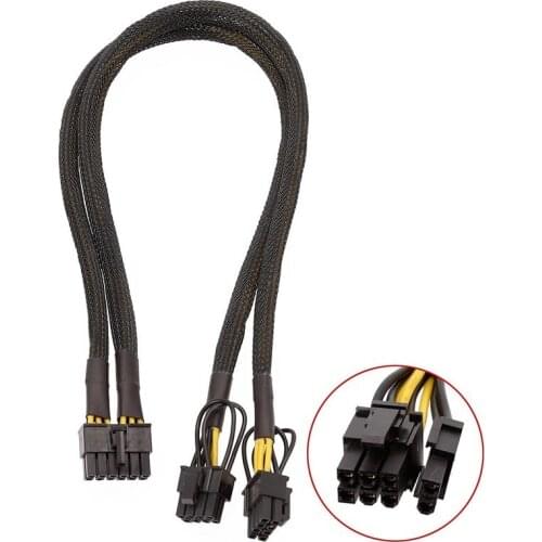 PSU Graphics Card Line 12Pin to Dual 8Pin(6+2) PCI-E Modular Power Cable for Seasonic P-860 P-1000 X-1050 (50cm)