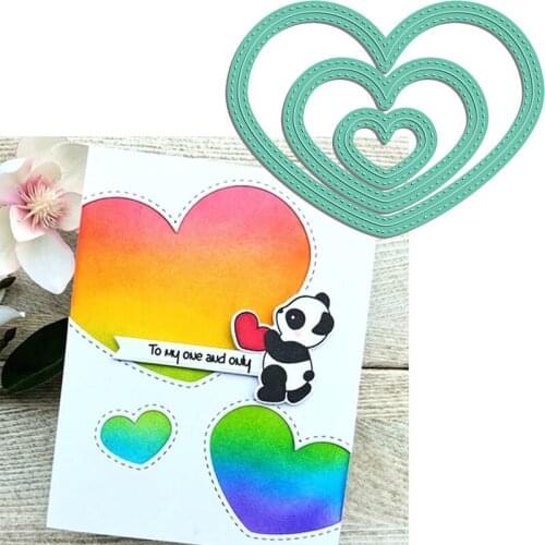 Hollowed Hearts For You Metal Cutting Dies Love-Hearts Dies Scrapbooking 2020 Embossing Crafts Cards