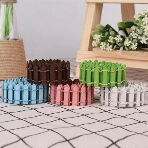 Garden Micro Dollhouse Gates Miniature Small Wood Fence 100*5cm DIY Fairy