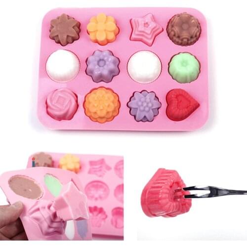 Silicone Mold Cake Pastry Baking Flower Shaped Silicone DIY Handmade Candle Soap Mold Soap Mold Kitchen Tools Accessories