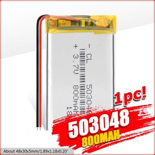 YCDC 503048 800mah Lipo cells 3.7V Lithium Polymer Rechargeable Battery For MP4 GPS car recorder Bluetooth headset Toy batteries