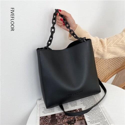 Brand Design Women Shoulder Crossbody Bag Large Capacity Chain Composite Bucket Handbags PU Leather Female Totes Bolsa Feminin