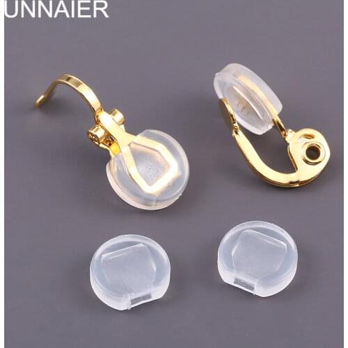 10piece Mosquito coil ear clip soft cushion hypoallergenic anti-pain no pierced ear clip earring triangle ear clip diy silicone