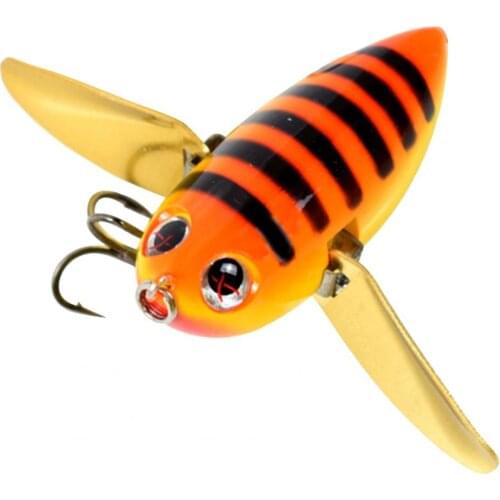 12.5g 5.8cm Fishing Lure Bee Bait Treble Hook Hard Artificial Insect Bee Bionic Lure with Japan Fishhook Fishing Accessories