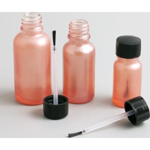 360x10ml 30ml 50ml 100ml Essential Oil Pink Glass Bottle With Black Brush For Liquid Reagent Pipette Bottle Cosmetic Container