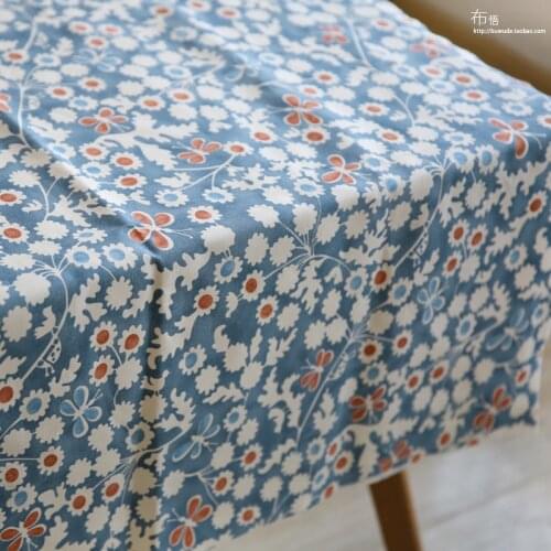 50*150cm Spring Printed Canvas Pastoral Style Cotton Thick Fabric Pure Cotton Throw Pillow Sofa Cushion Fabric