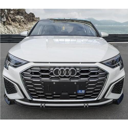 ABS PAINT CARBON FIBER FRONT BUMPER SPOILER LIP SPLITTERS WIND KNFE COVER For NEW Audi A3 S3 SLINE 2021 2022