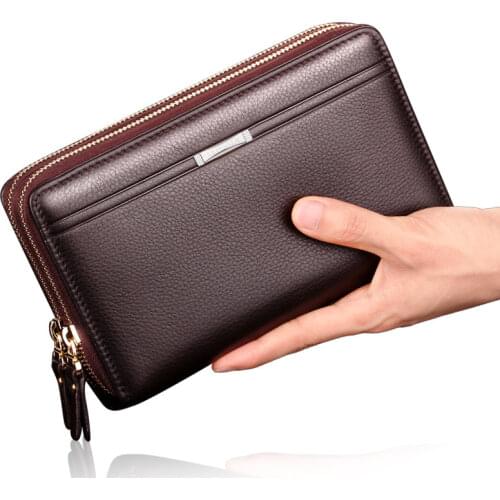 Brand Business wallet men purse Clutch luxury portfolio money clip coins pocket High capacity Casual Holders wallets phone bag