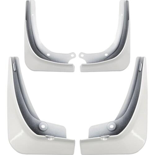 4pcs/Set White Car Splash Guards Mud Flaps MudGuards For Tesla Model 3 16-19