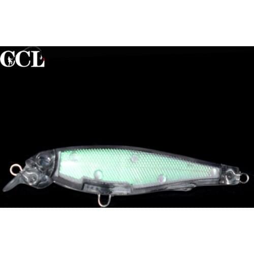 CCLTBA 15pcs/lot DIY Lure 8cm 6.2g Hard Body Unpainted Minnow Fishing Lure Floating Hard Bait Blank Wobbler Bait