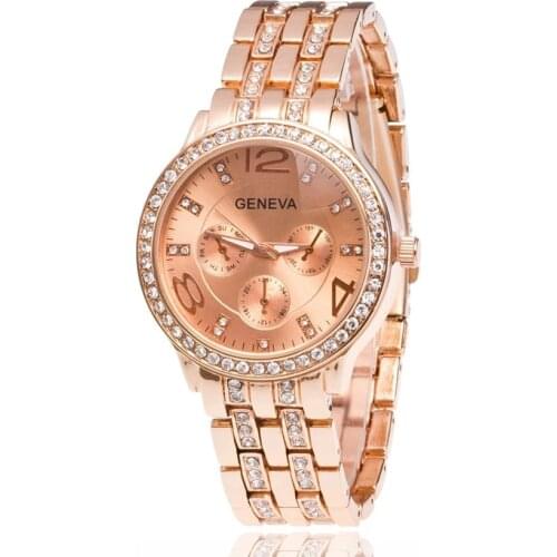 Reloj 2021New Luxury Brand Geneva Men Women Watches Crystal Full Steel Quartz Watch Lady Outdoor Sport Watch Gift Relogio часы