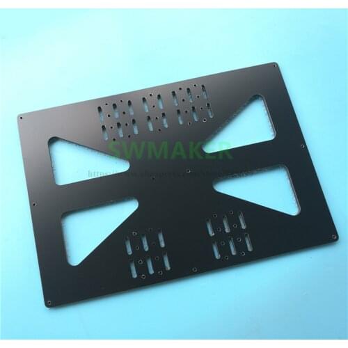 Black 200x300mm heated bed support Aluminum composit plate Extended Y Carriage Plate for Prusa i3 3D printer