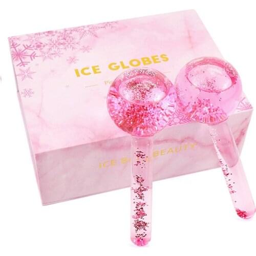 Beauty Ice Hockey Energy Beauty Crystal Ball Facial Cooling Ice Globes Water Wave Face And Eye Massage Skin Care