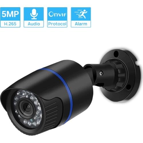 Hamrolte ONVIF IP Camera HD 5.0MP Outdoor Camera Auido Record Motion Detection IE Access Xmeye Cloud H.265 Surveillance Camera