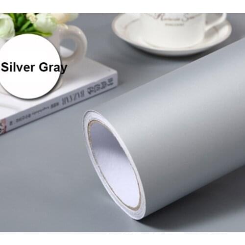 Matte Grey Eco-friendly Wallpapers Waterproof and Moisture-proof Stickers Bedroom Living Room Self-Adhesive Decors Wall Stickers