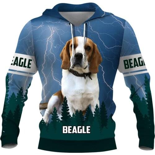 CLOOCL Beagle Print Men Hoodies 12 Design Pets Hoodie Men Clothing Casual Sweatshirts Women Long Sleeve Pocket Streetwear