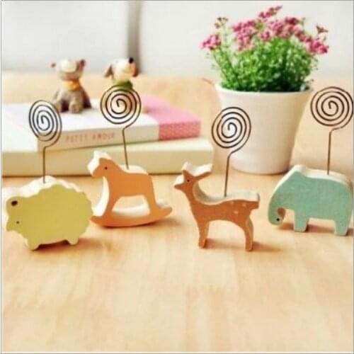New Cute Animal Wooden Place card holder for wedding favors(Set of 200pcs)+wholesale free shipping