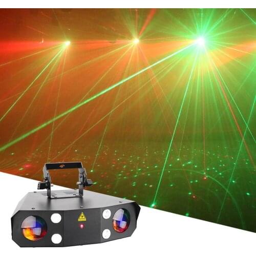 New LED Laeer Strobe Wash 3in1 Effect Light 3X10W RGBWA LED Wash Light LED Music Party Laser Projector For DJ Disco Xmas Bar