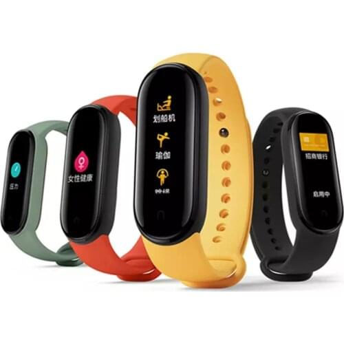 Original Xiaomi Mi Band 5 Wristband 4 Color Heart Rate Fitness Tracker Bluetooth Sport Bracelet AMOLED Screen Miband 5