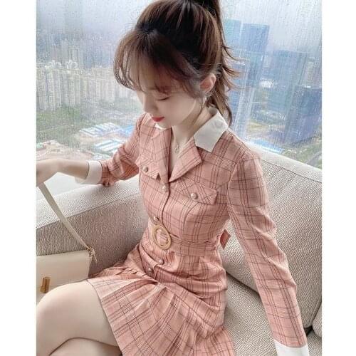 2021 Autumn Winter Women Long Sleeve Dresses Female High Waist Casual Polyester Elegant Office Ladies Print Shirt Vestidos H04
