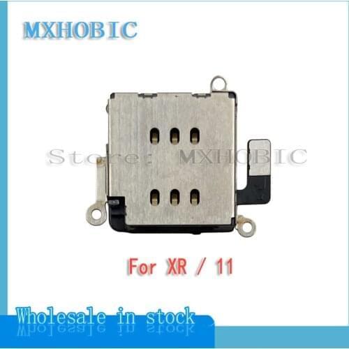 10pcs Dual Sim Card Tray Slot Socket Adapter for iPhone XR 11 12 Pro Max Inner SIM Reader with Flex Cable Replacement Parts