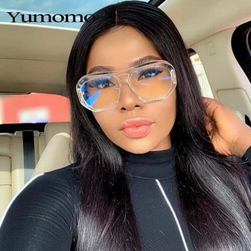 Steampunk Polygon Sunglasses For Women Men Vintage Female Brand Designer Square Unisex Shades Transparent Blue Lens Oculos UV400