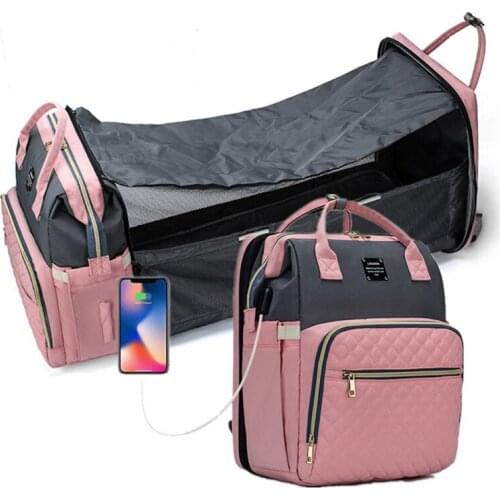 Mommy Bag Diaper Bag For Babies Baby Nappy Bag Backpack For Mom Traveling Large Capacity Luxury Baby Changing Bag Travel Beds