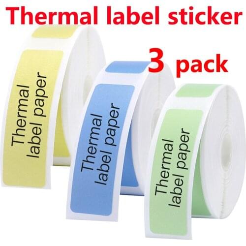 3Rolls Niimbot D11 thermal label Stickers adhesive paper self-adhesive label sticker D61 label printer sticker paper Labeller