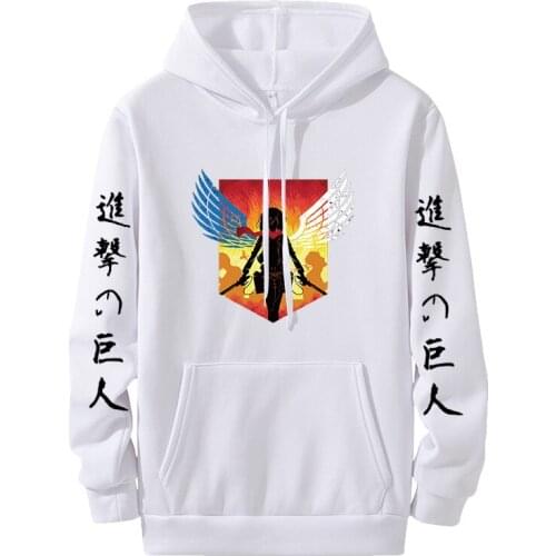 2021 harajuku Anime Hoodie Attack On Titan Hoodied Long Sleeve Streetwear Harajuku Sweatshirt Men/women Unisex Sport Hoody Tops