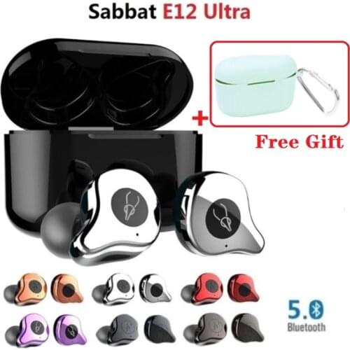 Sabbat E12 Ultra Bluetooth Earbuds 5.0 TWS Bluetooth Earphone Sports In-Ear Earbuds Waterproof Headset Wireless Charging