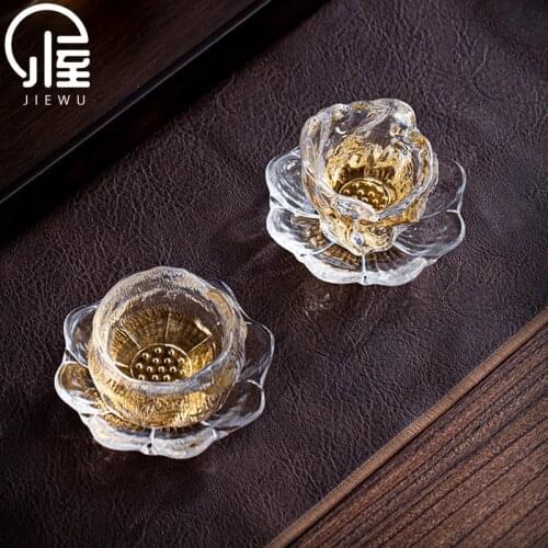 JIEWU Japanese-style Thickened Glass Single Cup Handmade Glass Tea Cup 2021 New Hot Office And Home Tea Set Accessories