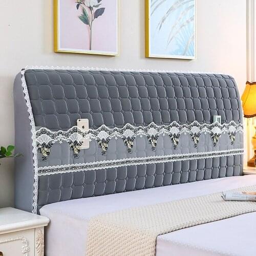Thicken Quilted Headboard Cover All-inclusive Bed Head Cover Soft Comfortable Bedhead Cover Bed Back Dust Protector Cover