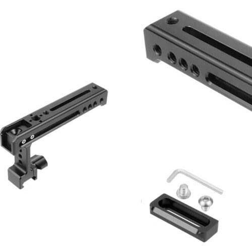 Top Side Cheese Handle Grip Rail Handgrip 1/4 inch Cold Shoe Mount for Balance Adjustable Camera Cage Rig